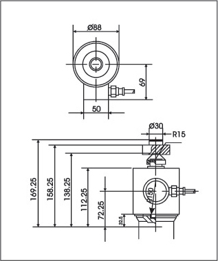 M-120 Series, Stainless Steel, Compression Load Cell